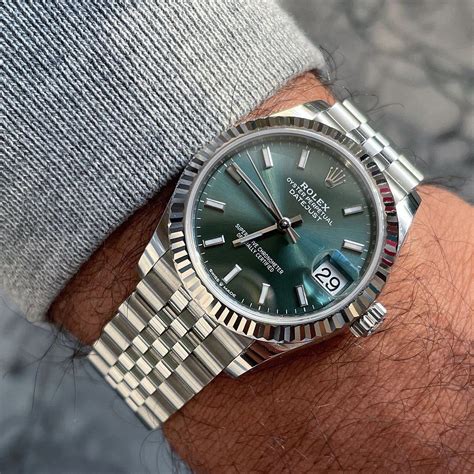 datejust rolex green dial